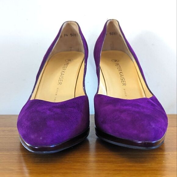 Peter Kaiser Suede Heels UK 6 ½ US 9 Whimsigoth Dark Romantic Academia Coquette - Picture 4 of 8